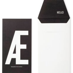 Design Letters Kort m. Konvolut - Sort m. Æ