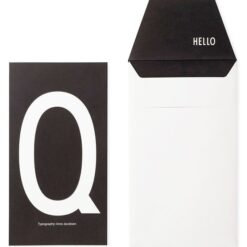 Design Letters Kort m. Konvolut - Sort m. Q