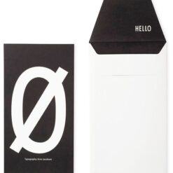 Design Letters Kort m. Konvolut - Sort m. Ø